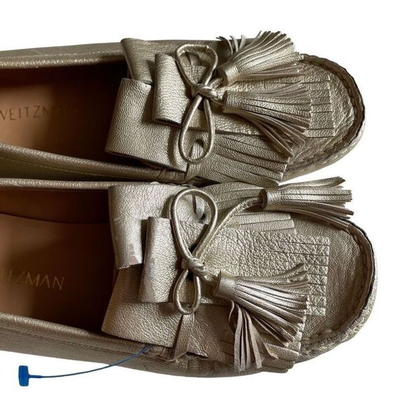 STUART WEITZMAN | gold leather tassel loafers 6 - Picture 3 of 16